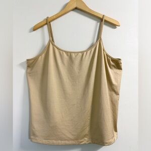 Lane Bryant 18/20 Cami | Plus Size Beige Gold Layering Tank